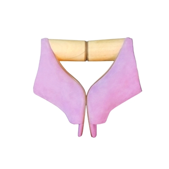 Urban Outfitters Pink Suede Mule Open Toe Round Heels size 9 - Picture 3 of 10